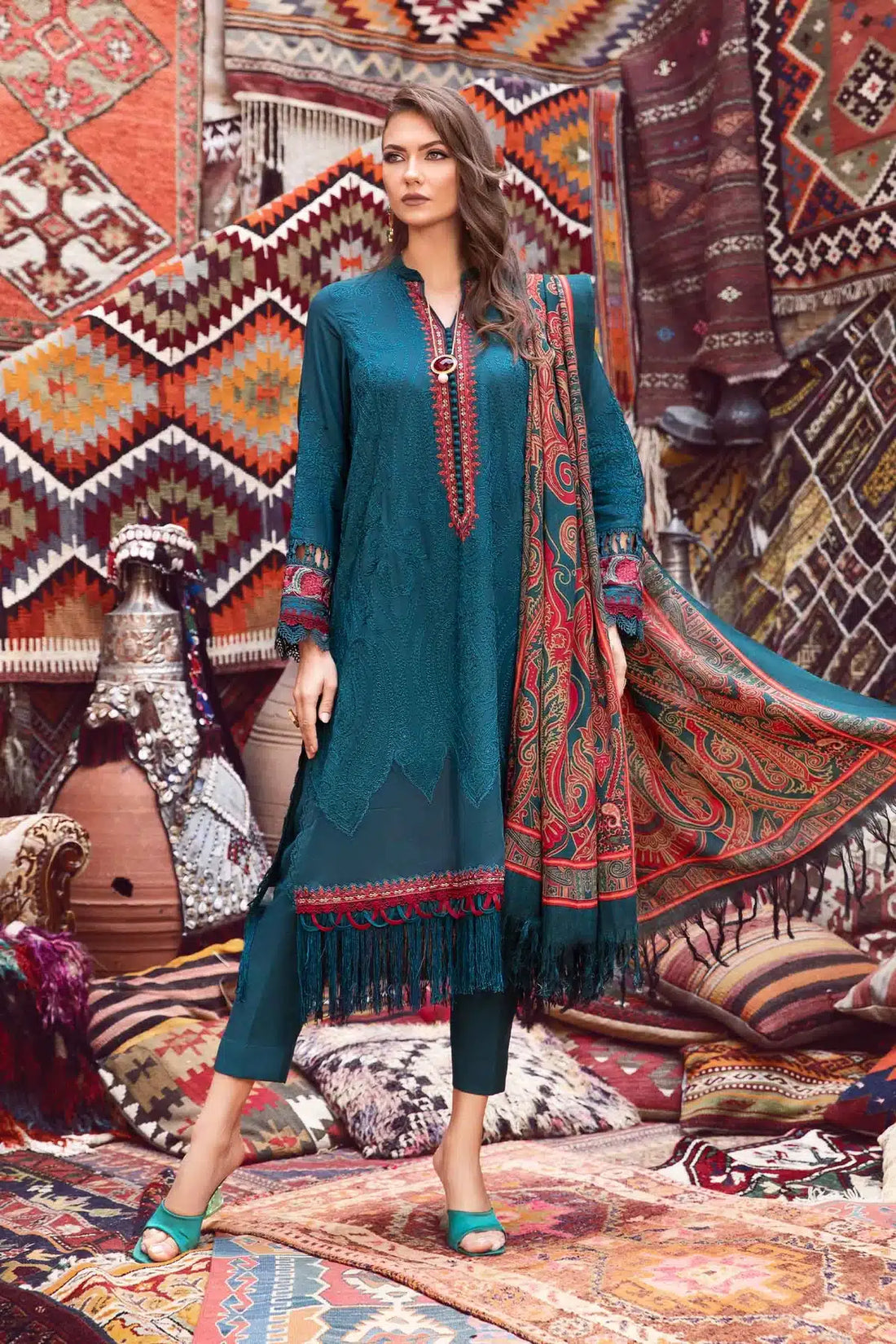 Maria B | M Prints Winter 23 | MPT-2008-A -  Maria B Luxury - Original Designer Dress - House of Maryam