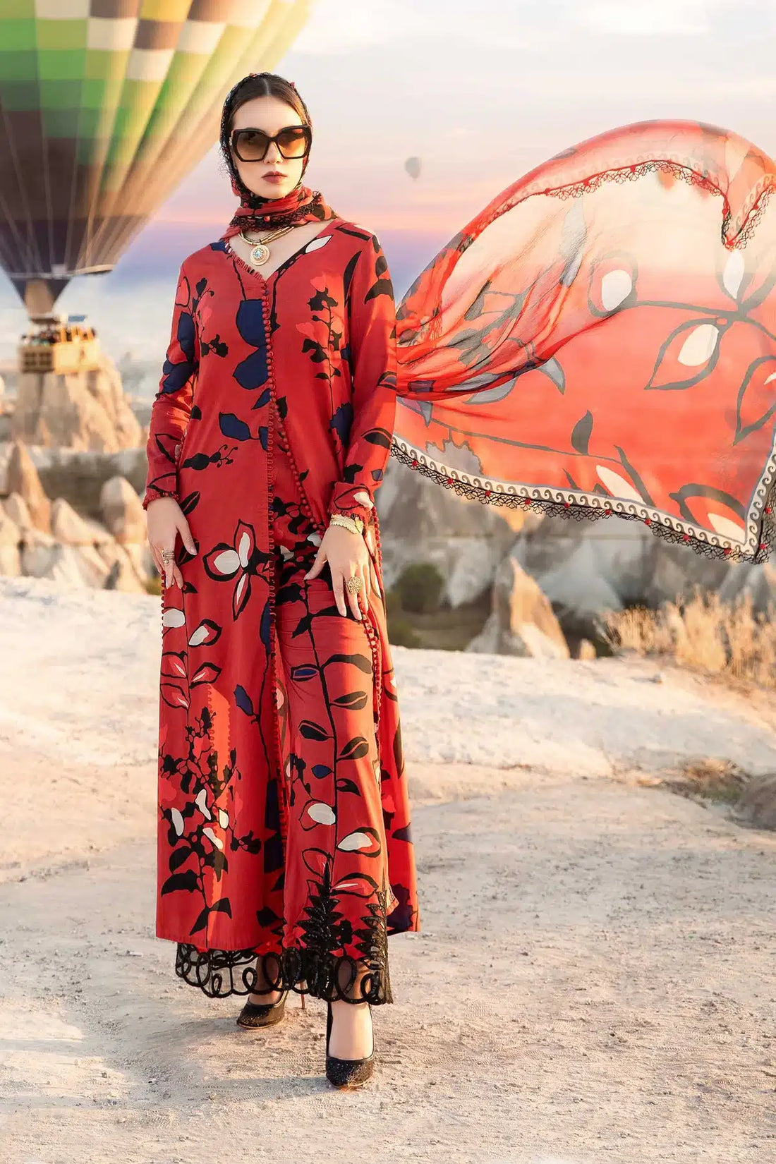 Maria B | M Prints Winter 23 | MPT-2009-A -  Maria B Luxury - Original Designer Dress - House of Maryam
