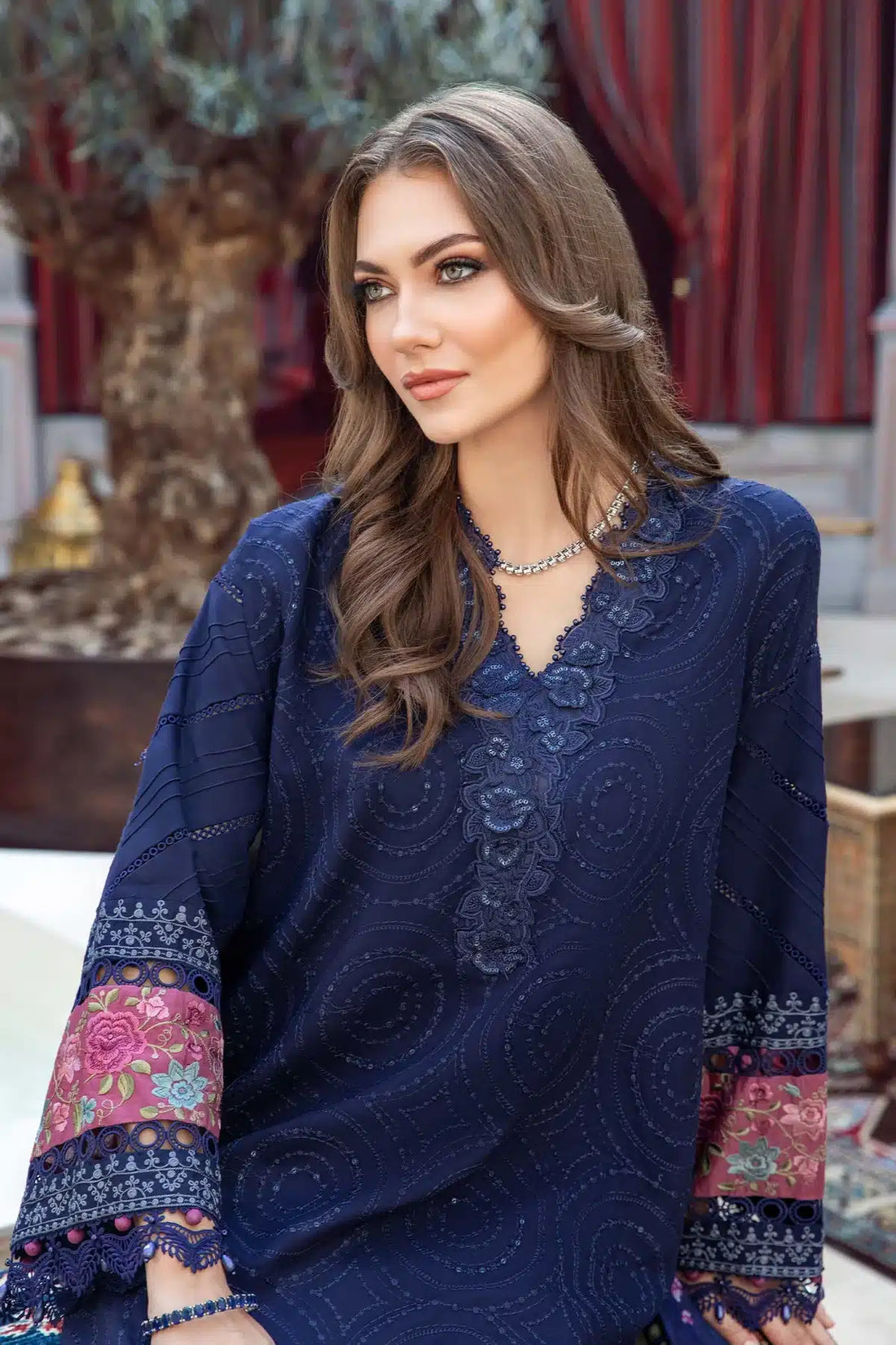 Maria B | M Prints Winter 23 | MPT-2001-B -  Maria B Luxury - Original Designer Dress - House of Maryam