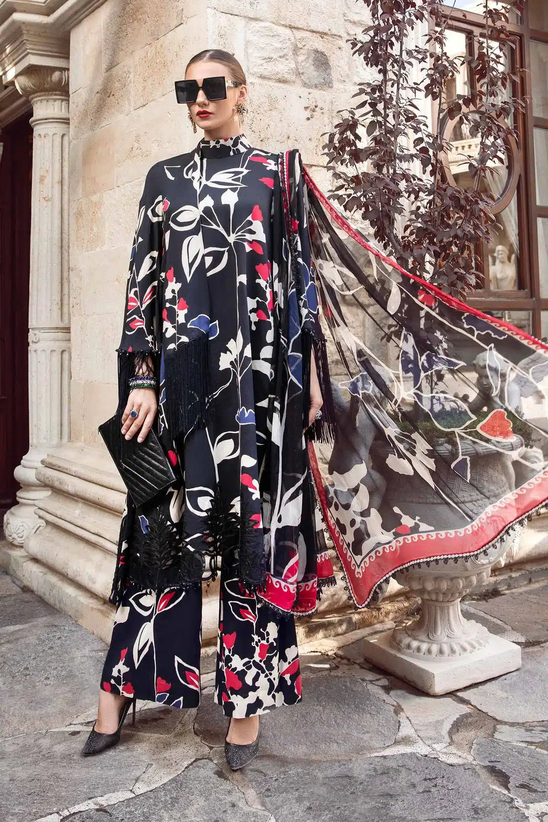 Maria B | M Prints Winter 23 | MPT-2009-B -  Maria B Luxury - Original Designer Dress - House of Maryam
