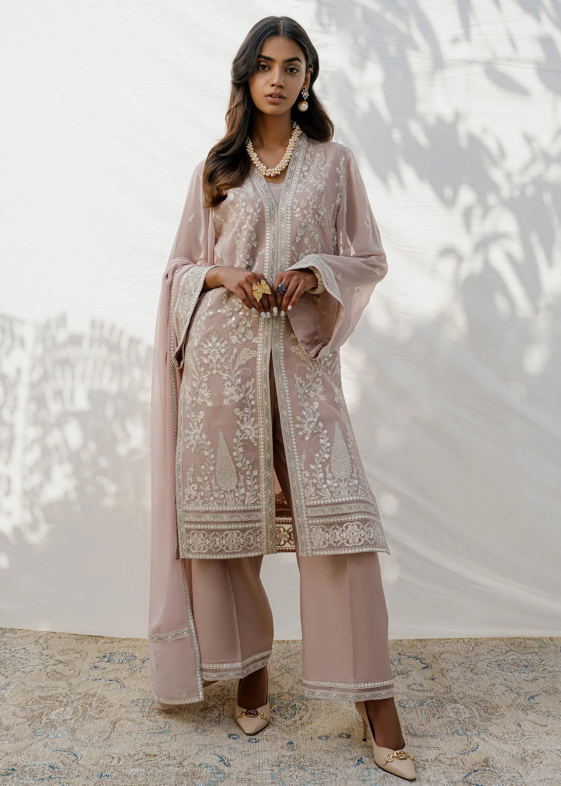 Mahgul | Eid Edit 2024 | Mauve Flora -  Mahgul Luxury - Original Designer Dress - House of Maryam
