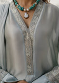 Mahgul | Eid Edit 2024 | Silver Light -  Mahgul Luxury - Original Designer Dress - House of Maryam