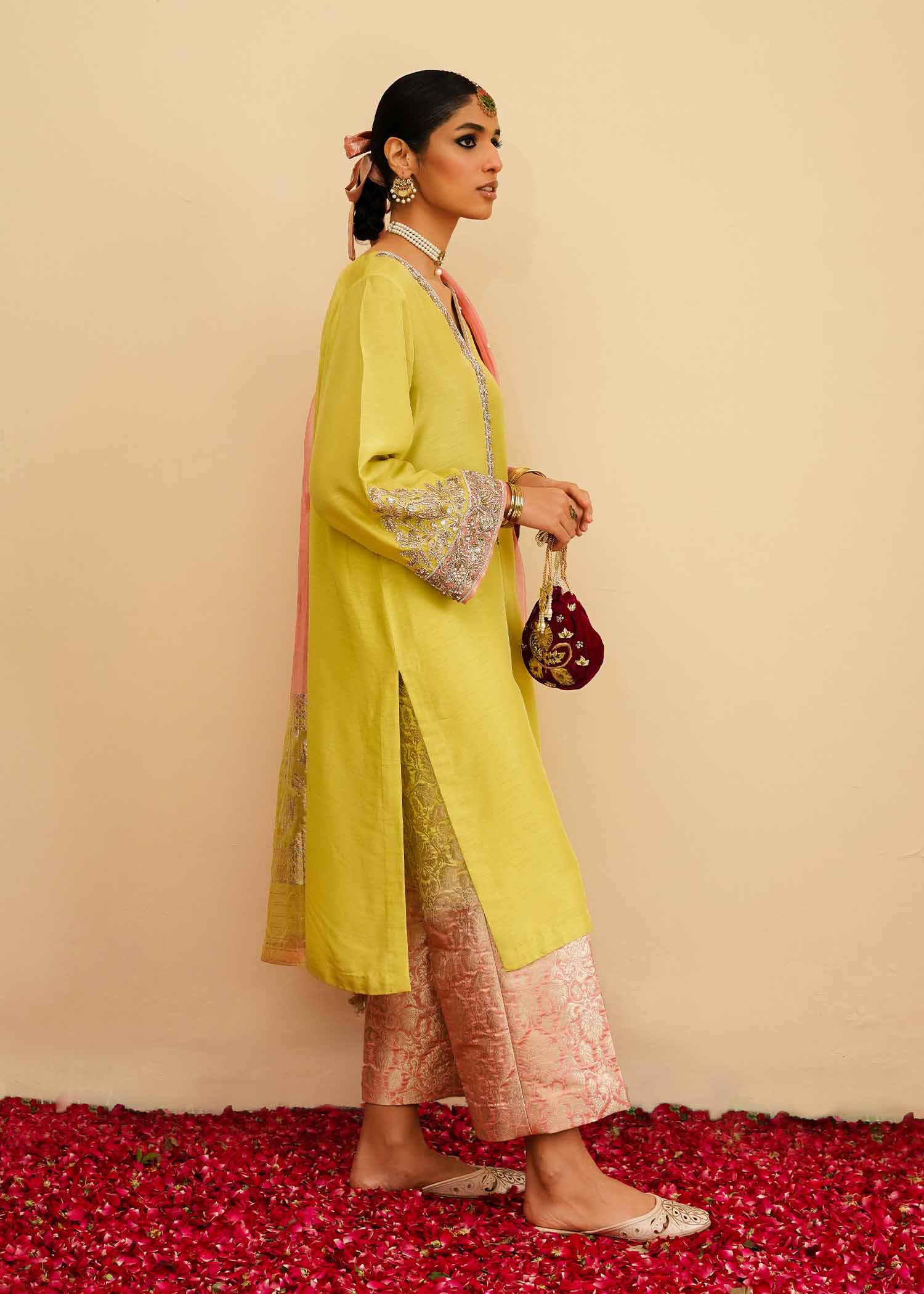 Mahgul | Eid Edit 2024 | Lemon Mint -  Mahgul Luxury - Original Designer Dress - House of Maryam