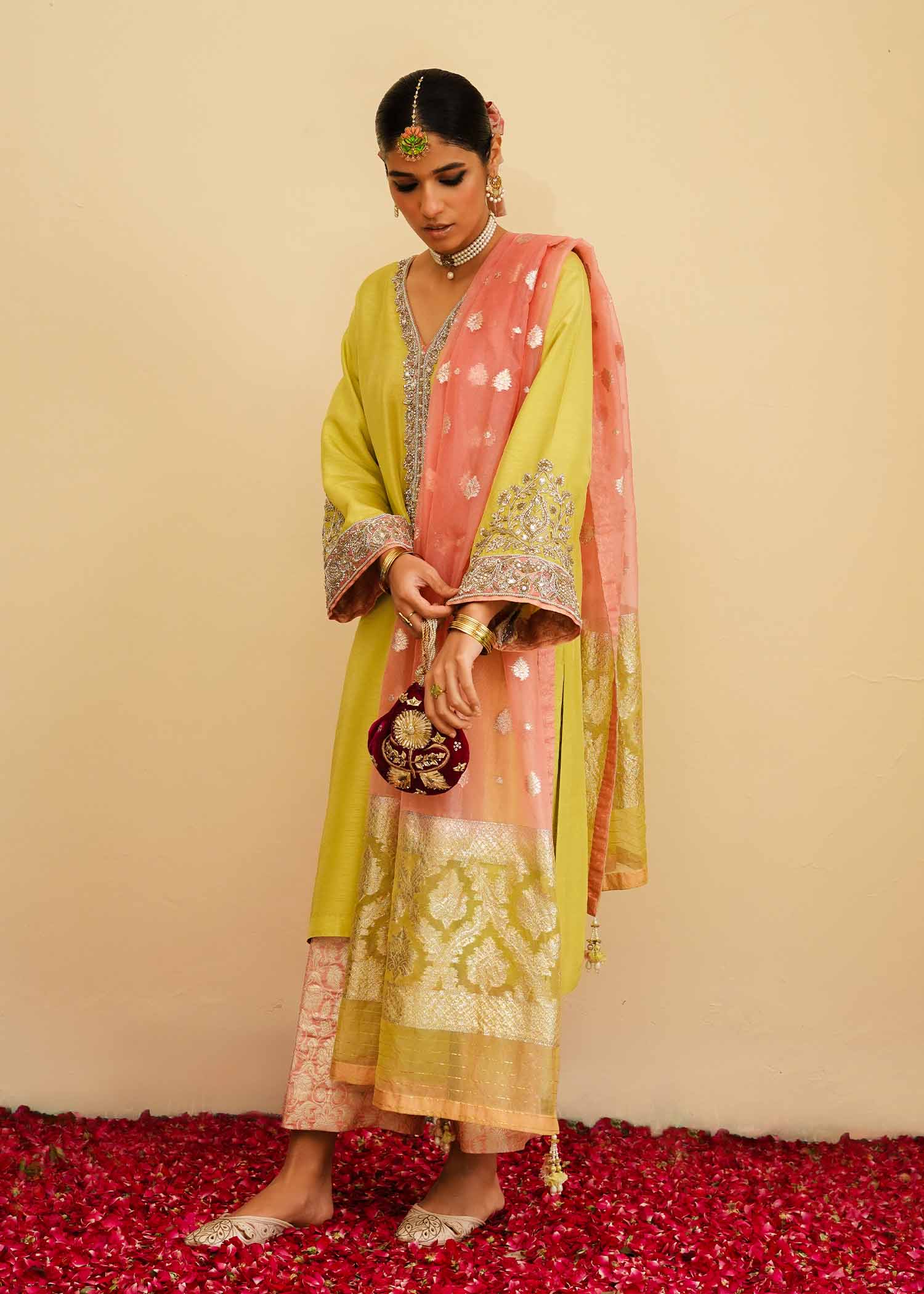 Mahgul | Eid Edit 2024 | Lemon Mint -  Mahgul Luxury - Original Designer Dress - House of Maryam