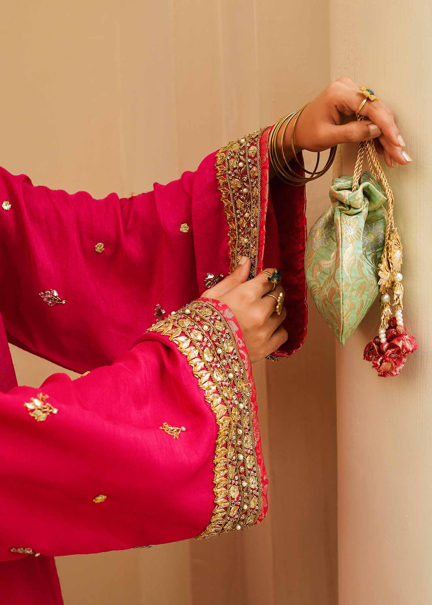 Mahgul | Eid Edit 2024 | Fuschia Rose -  Mahgul Luxury - Original Designer Dress - House of Maryam