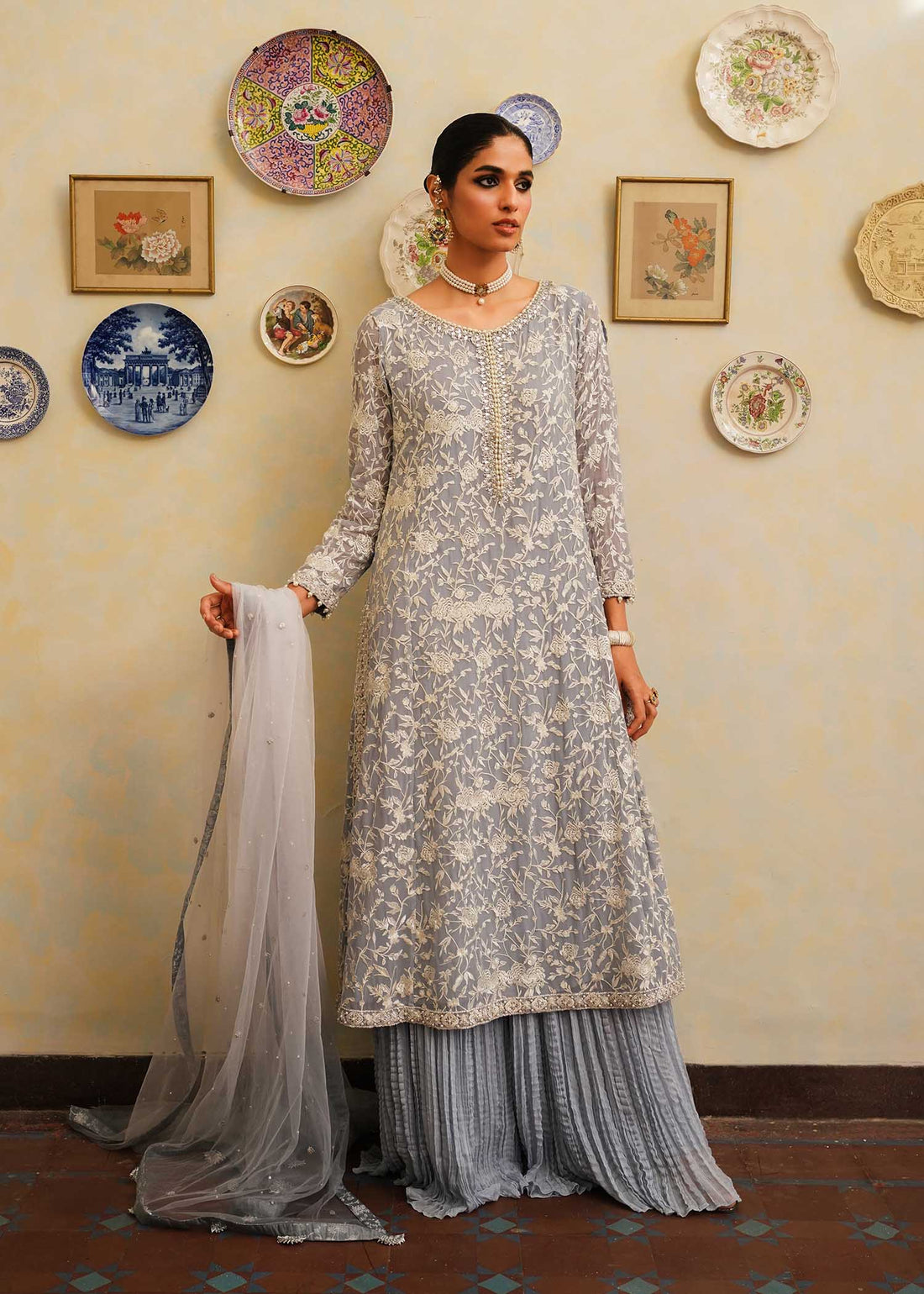 Mahgul | Eid Edit 2024 | Sage Reverie -  Mahgul Luxury - Original Designer Dress - House of Maryam