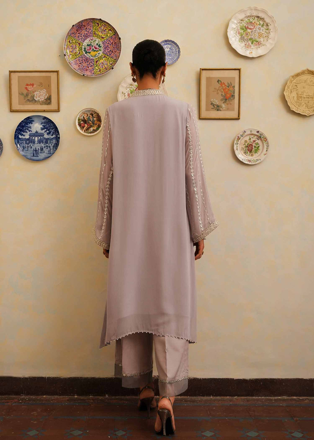 Mahgul | Eid Edit 2024 | Lavender Lines -  Mahgul Luxury - Original Designer Dress - House of Maryam
