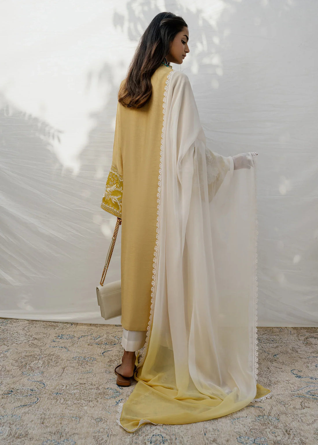 Mahgul | Eid Edit 2024 | Yellow Gold -  Mahgul Luxury - Original Designer Dress - House of Maryam