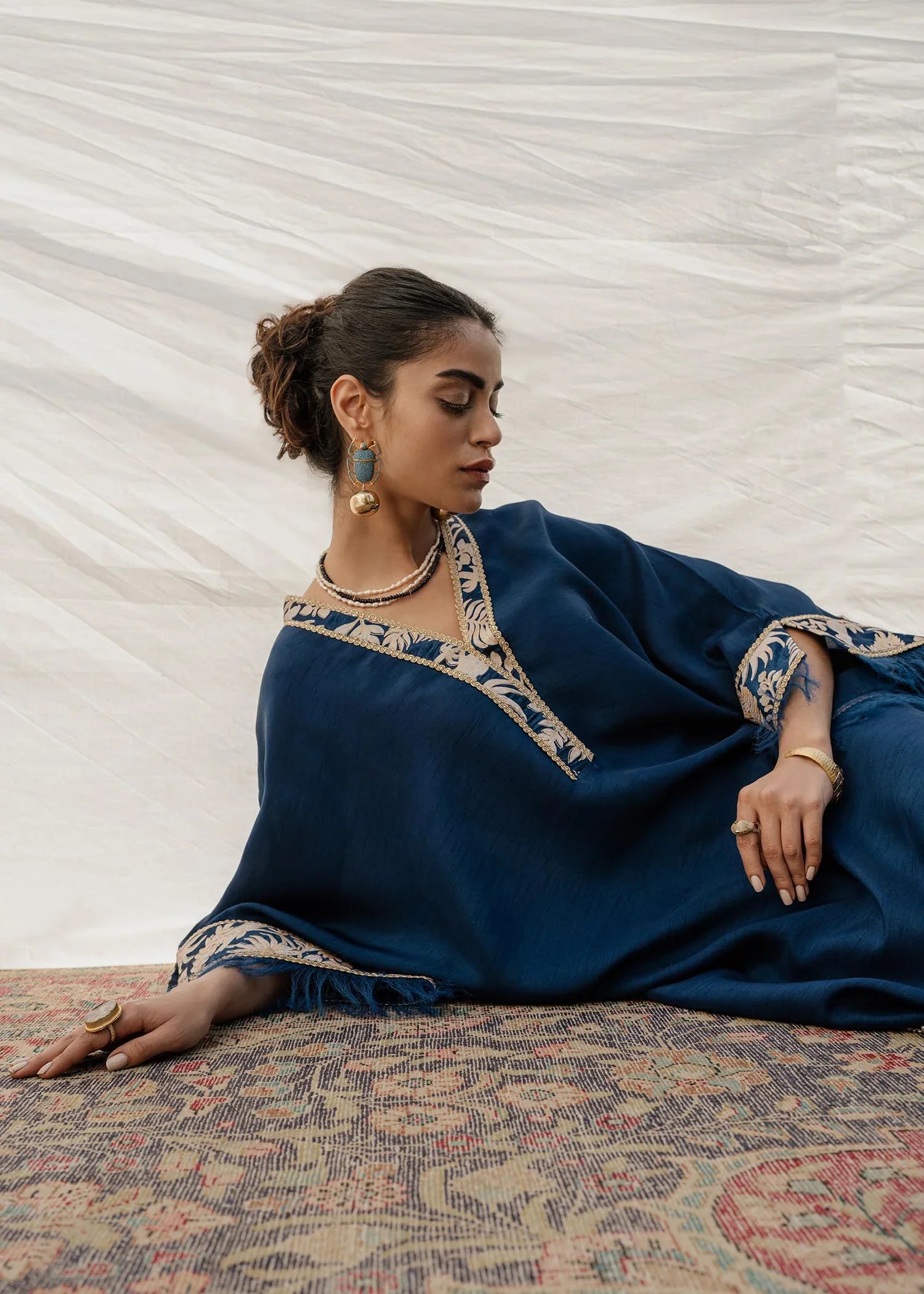 Mahgul | Eid Edit 2024 | Cobalt Sea -  Mahgul Luxury - Original Designer Dress - House of Maryam