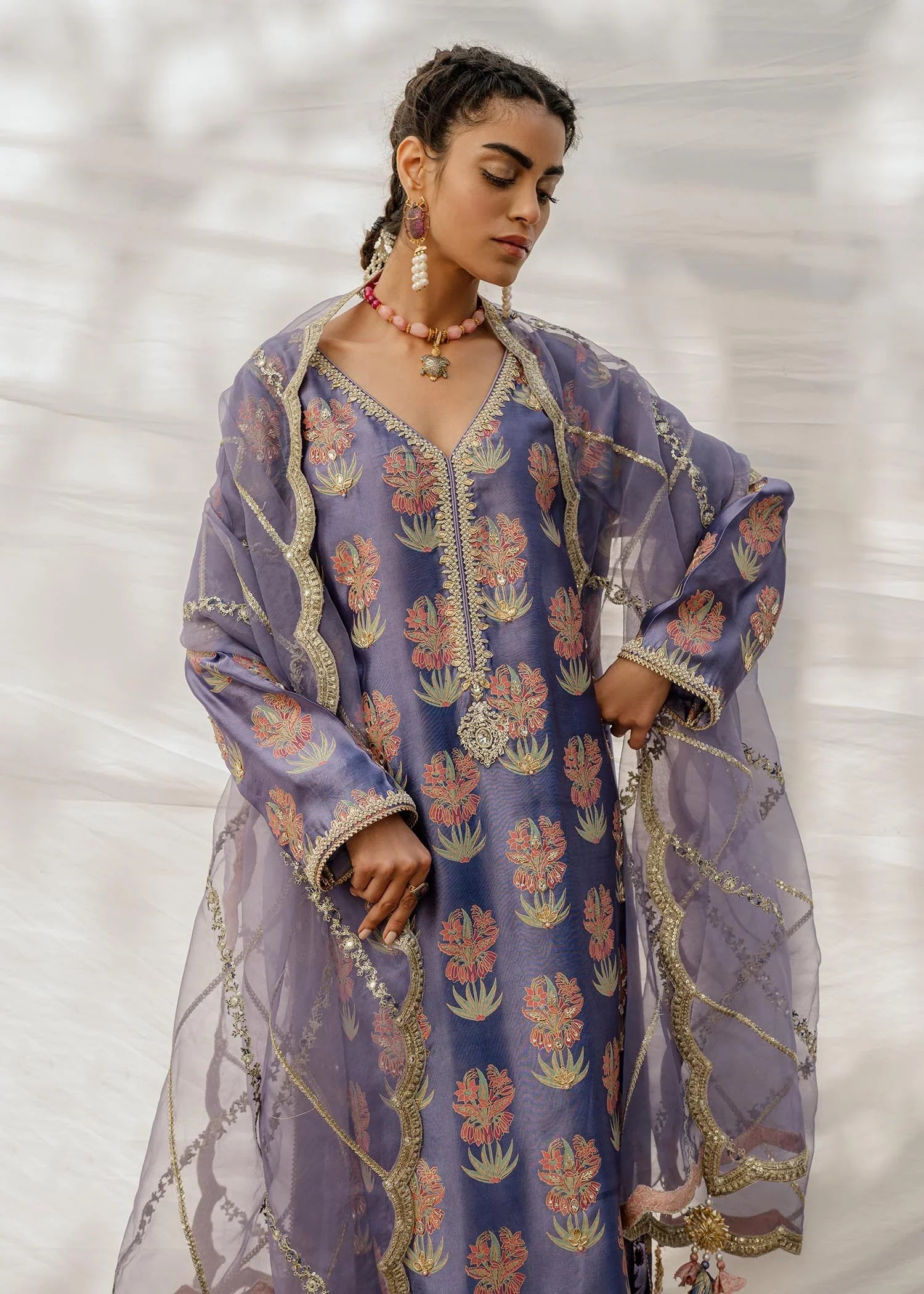 Mahgul | Eid Edit 2024 | Damson Diamante -  Mahgul Luxury - Original Designer Dress - House of Maryam