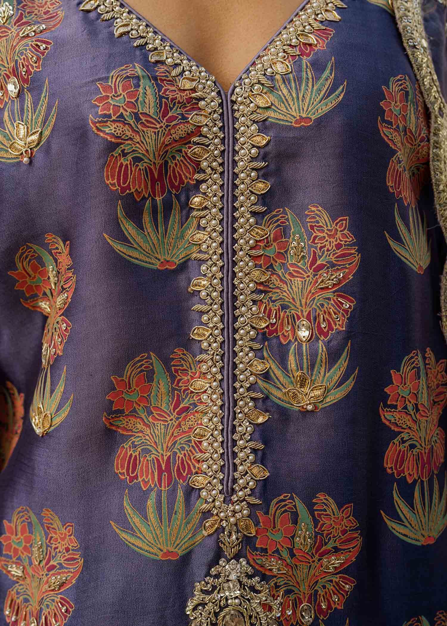 Mahgul | Eid Edit 2024 | Damson Diamante -  Mahgul Luxury - Original Designer Dress - House of Maryam