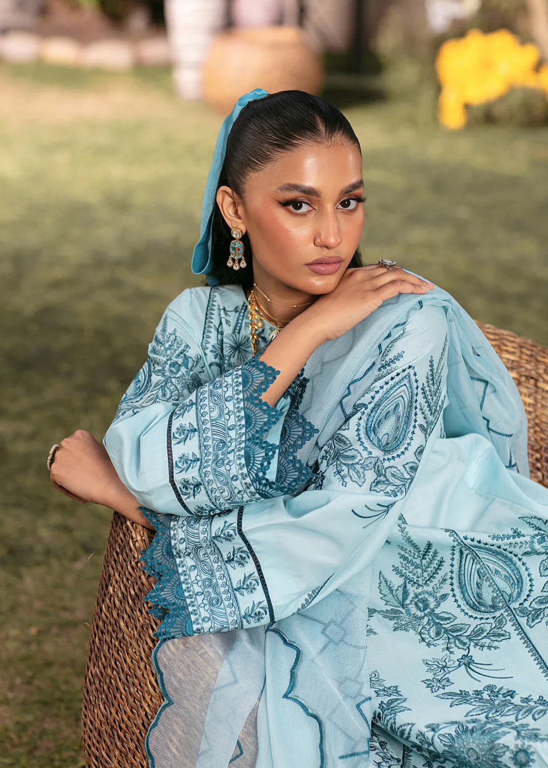 Mohagni | Muntazir Luxury Lawn 24 | CM-10 -  Mohagni Luxury - Original Designer Dress - House of Maryam