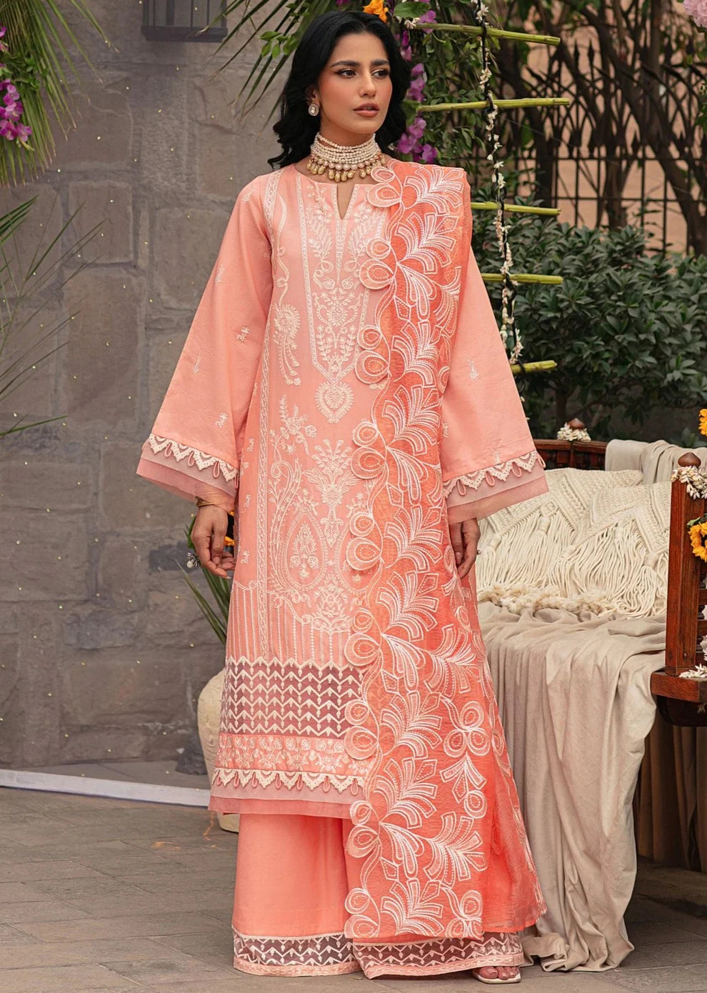 Mohagni | Muntazir Luxury Lawn 24 | CM-01 -  Mohagni Luxury - Original Designer Dress - House of Maryam