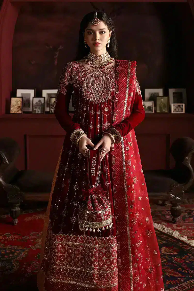 Mushq | Niloufer Velvet Edit 23 | Farah -  Mushq Bridal - Original Designer Dress - House of Maryam