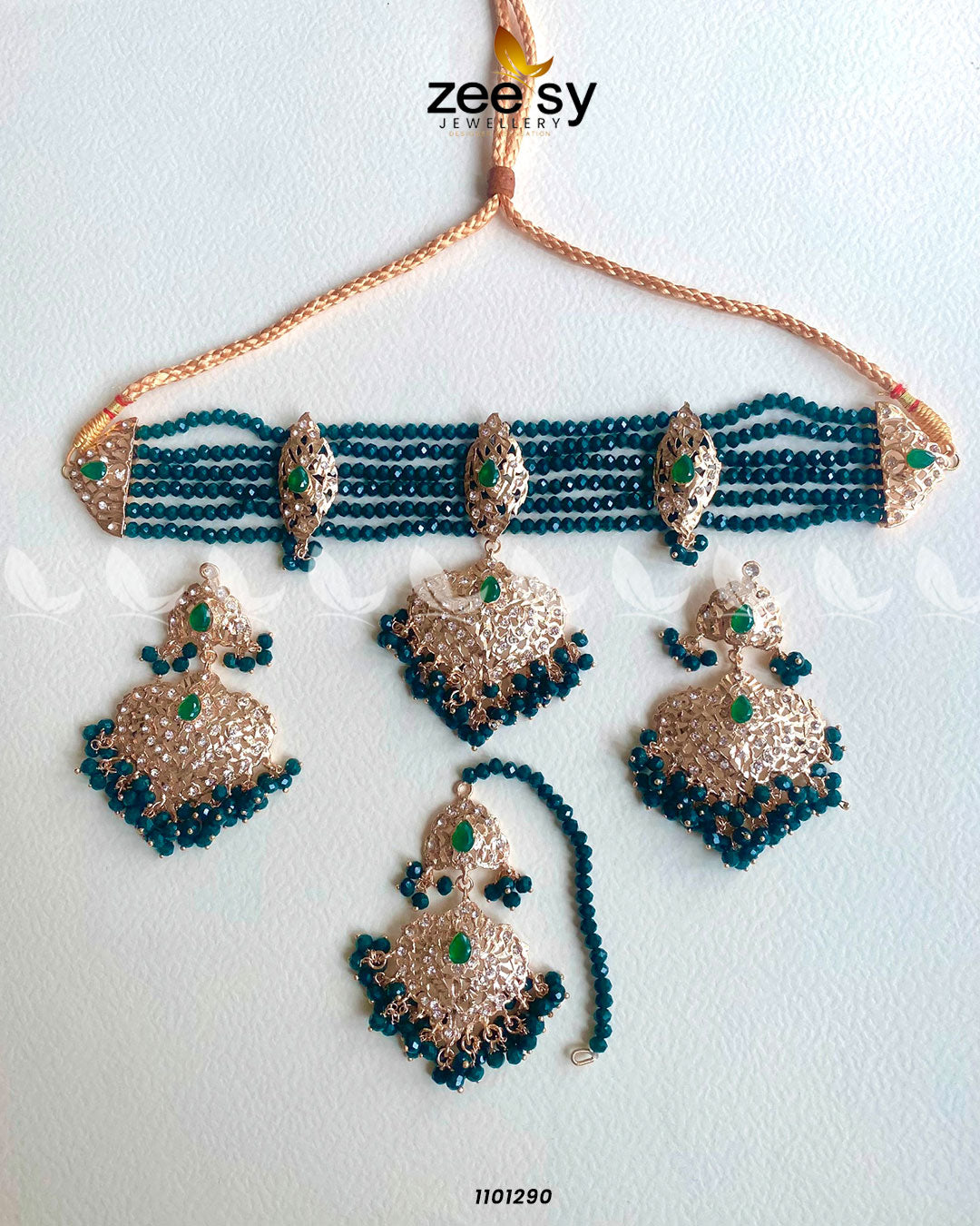 Necklace-0003 -  Zeesy Necklace Sets - Original Designer Dress - House of Maryam