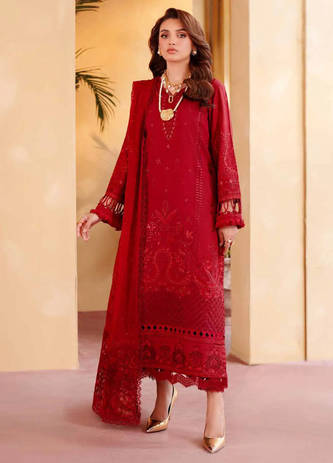 Nureh | Exclusive Karandi | NE-131 -  Nureh Ladies Clothes - Original Designer Dress - House of Maryam