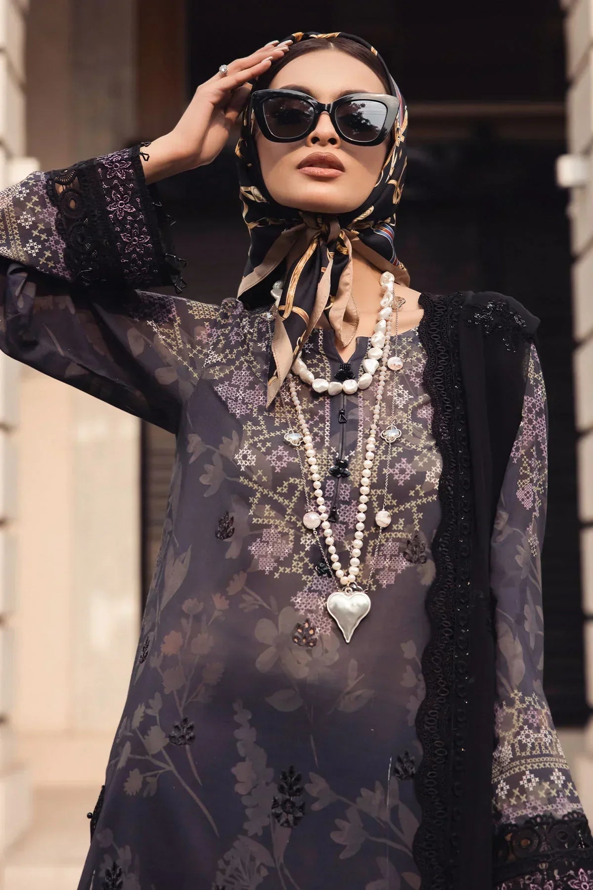 Nureh | Swiss Prints | NS-123 -  Nureh Luxury - Original Designer Dress - House of Maryam