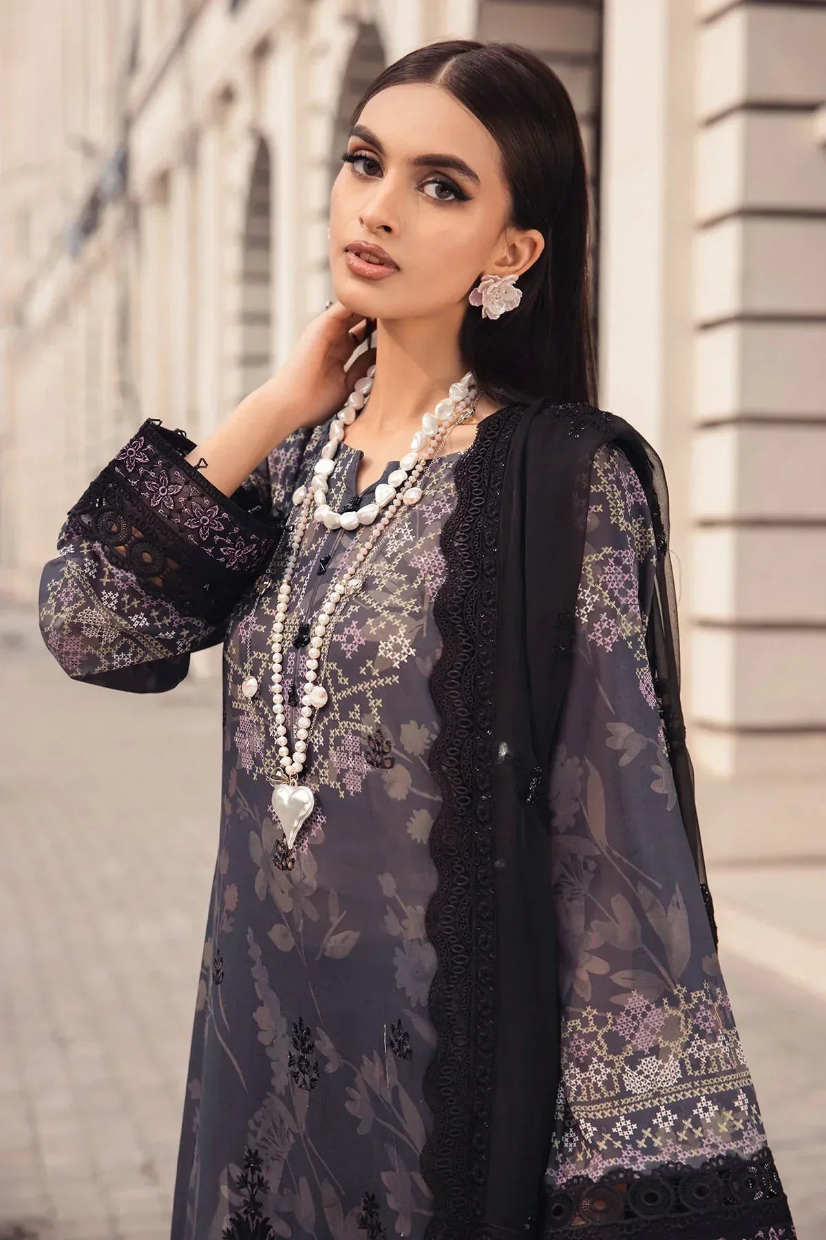 Nureh | Swiss Prints | NS-123 -  Nureh Luxury - Original Designer Dress - House of Maryam