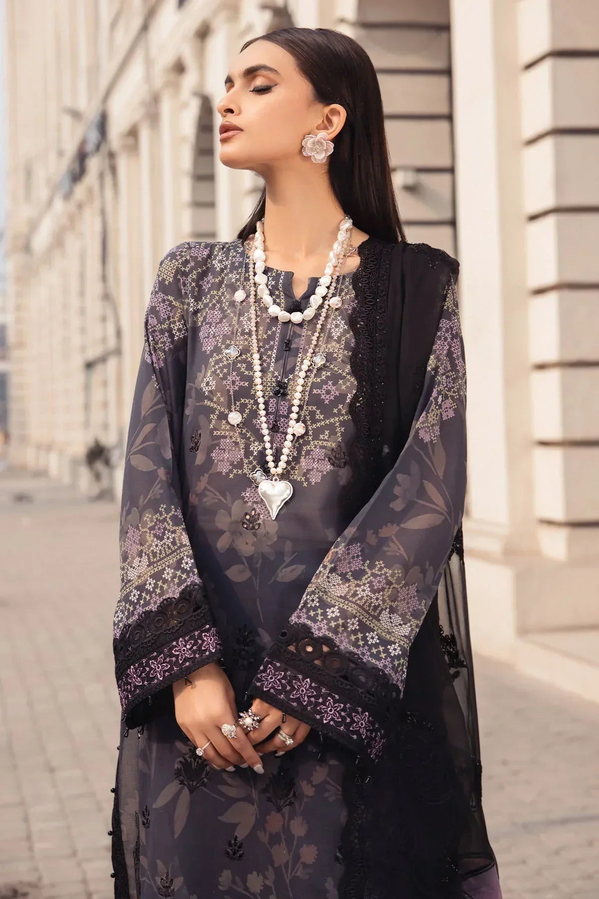 Nureh | Swiss Prints | NS-123 -  Nureh Luxury - Original Designer Dress - House of Maryam