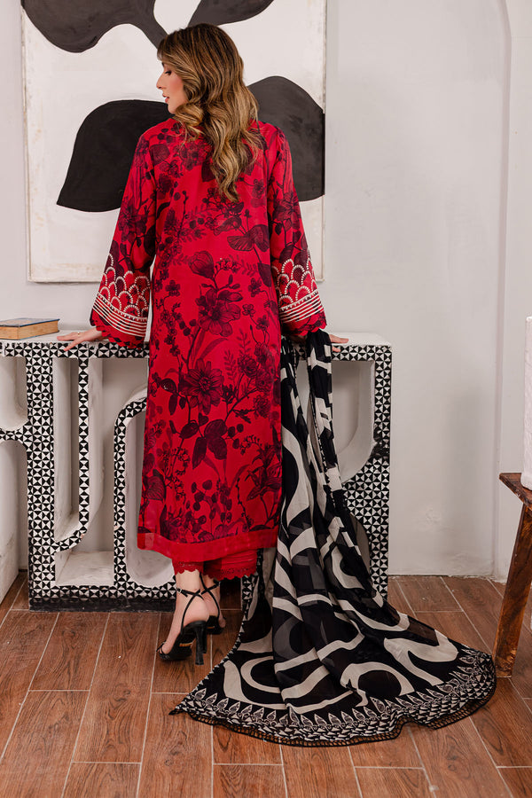 Nureh | Printed Lawn | SP-100 -  Nureh Luxury - Original Designer Dress - House of Maryam