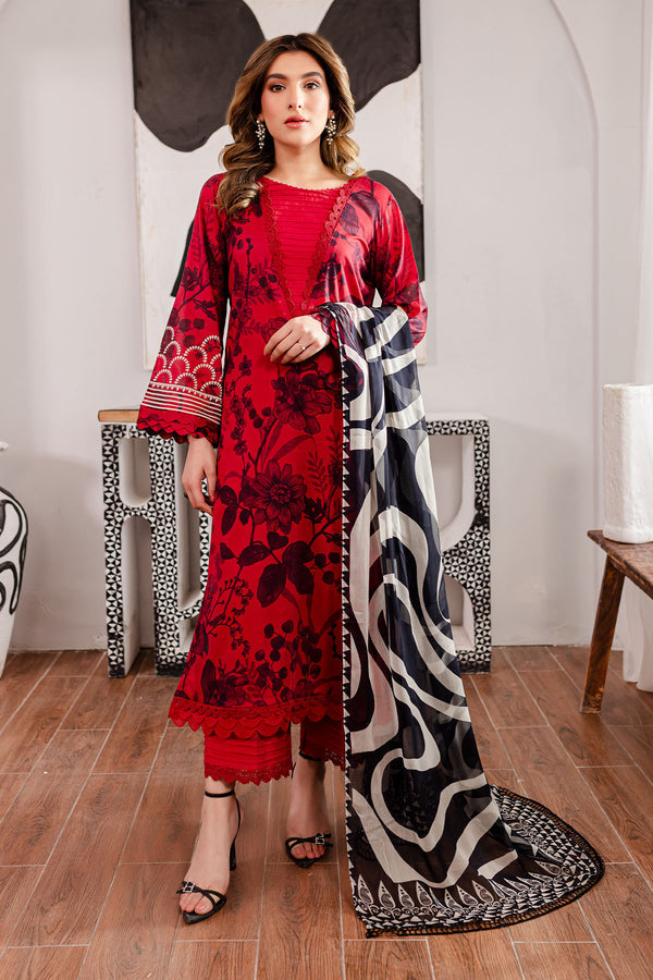 Nureh | Printed Lawn | SP-100 -  Nureh Luxury - Original Designer Dress - House of Maryam