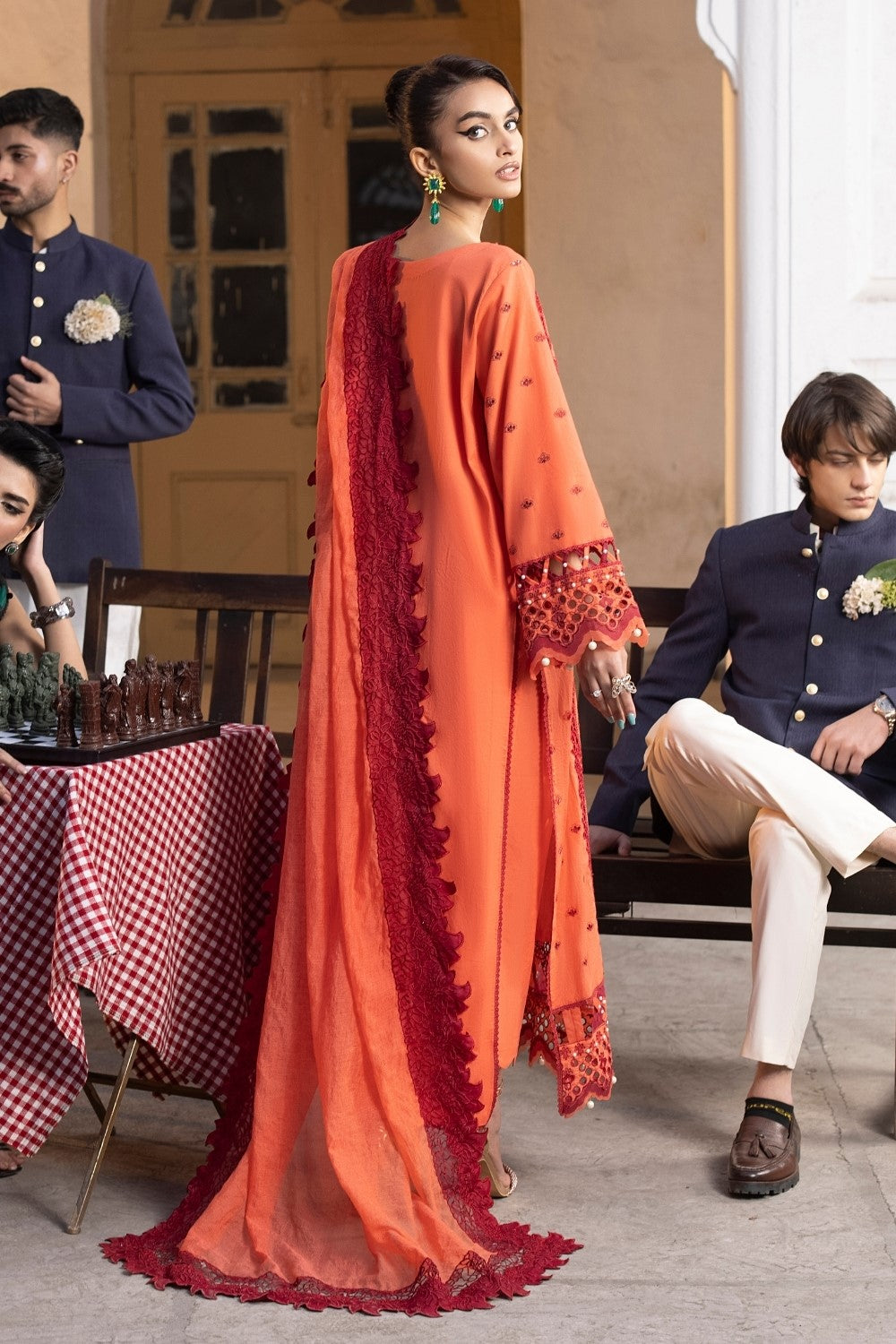 Ittehad | Embroidered Lawn | I-18 -  Ittehad Luxury - Original Designer Dress - House of Maryam