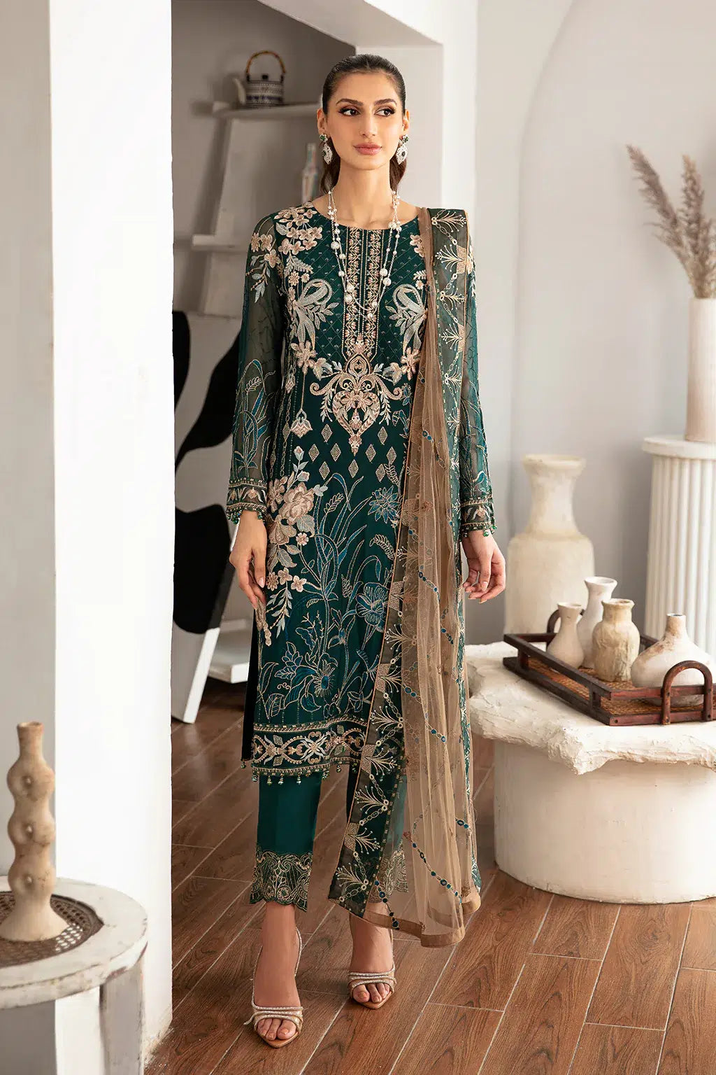 Ramsha | Rangoon Chiffon Collection | D-1101 -  Ramsha Formal - Original Designer Dress - House of Maryam