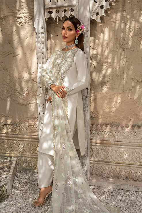 Saffron | Persia Wedding Collection | Pearl White -  Saffron Formal - Original Designer Dress - House of Maryam