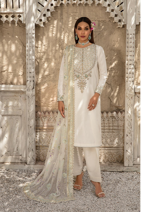 Saffron | Persia Wedding Collection | Pearl White -  Saffron Formal - Original Designer Dress - House of Maryam