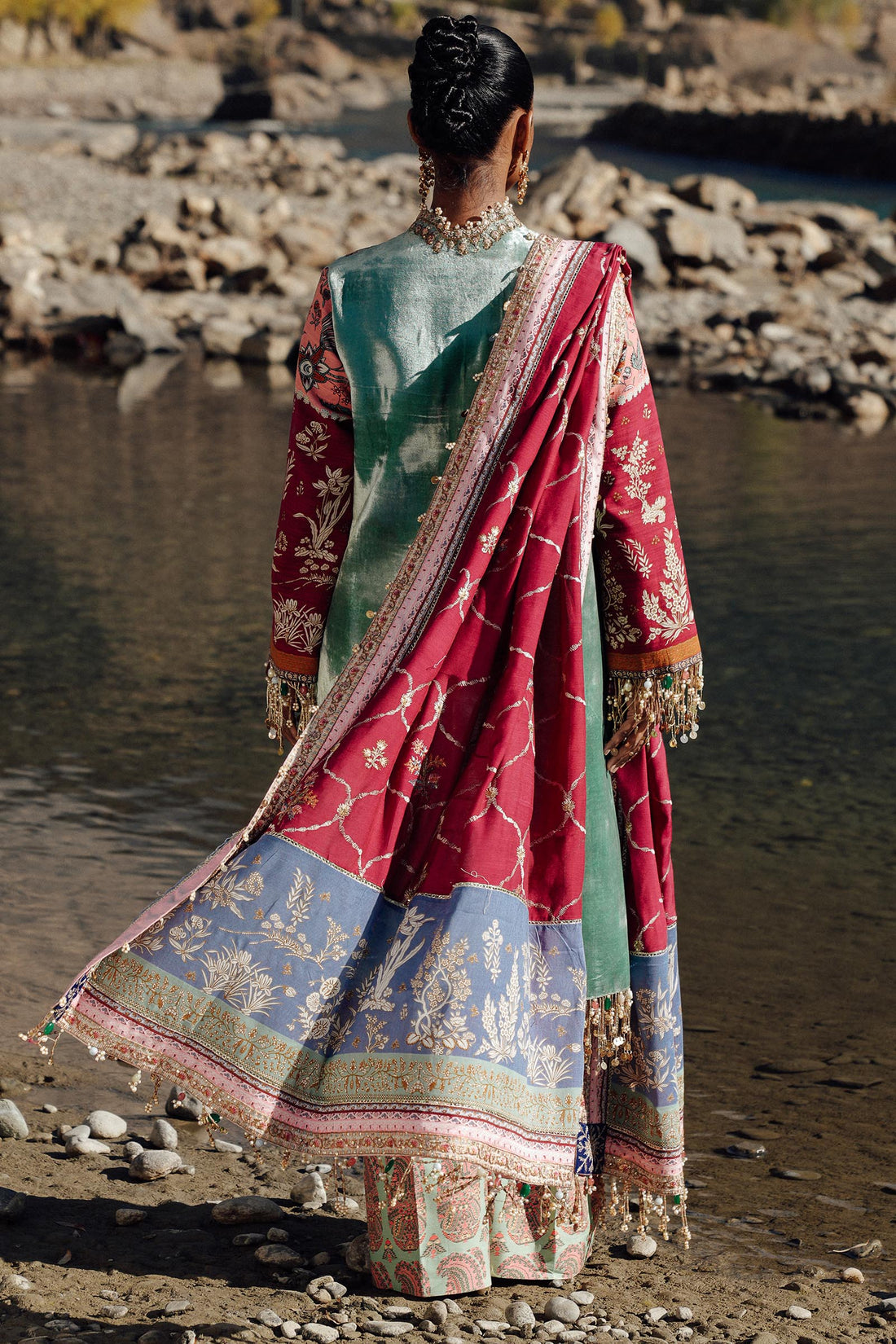 Sana Safinaz | Winter Shawl 24 | Velvet V241-006-3CP -  Sana Safinaz Ladies Clothes - Original Designer Dress - House of Maryam