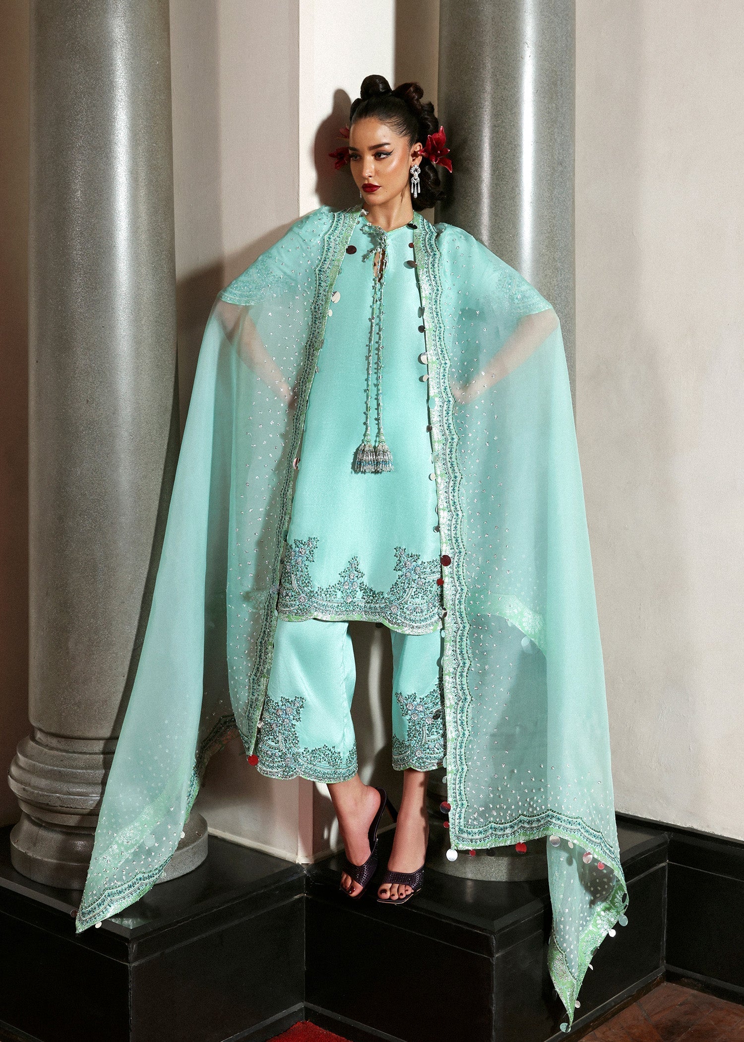 Hussain Rehar I The Scent Luxury Pret 25 I Mynt -  Hussain Rehar Ladies Clothes - Original Designer Dress - House of Maryam