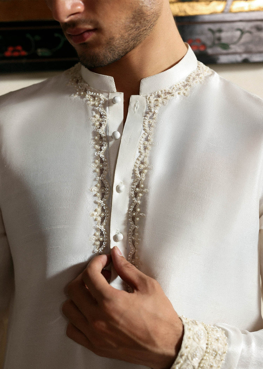 Hussain Rehar I The Scent Luxury Pret 25 I Vellin -  Hussain Rehar MensWear - Original Designer Dress - House of Maryam