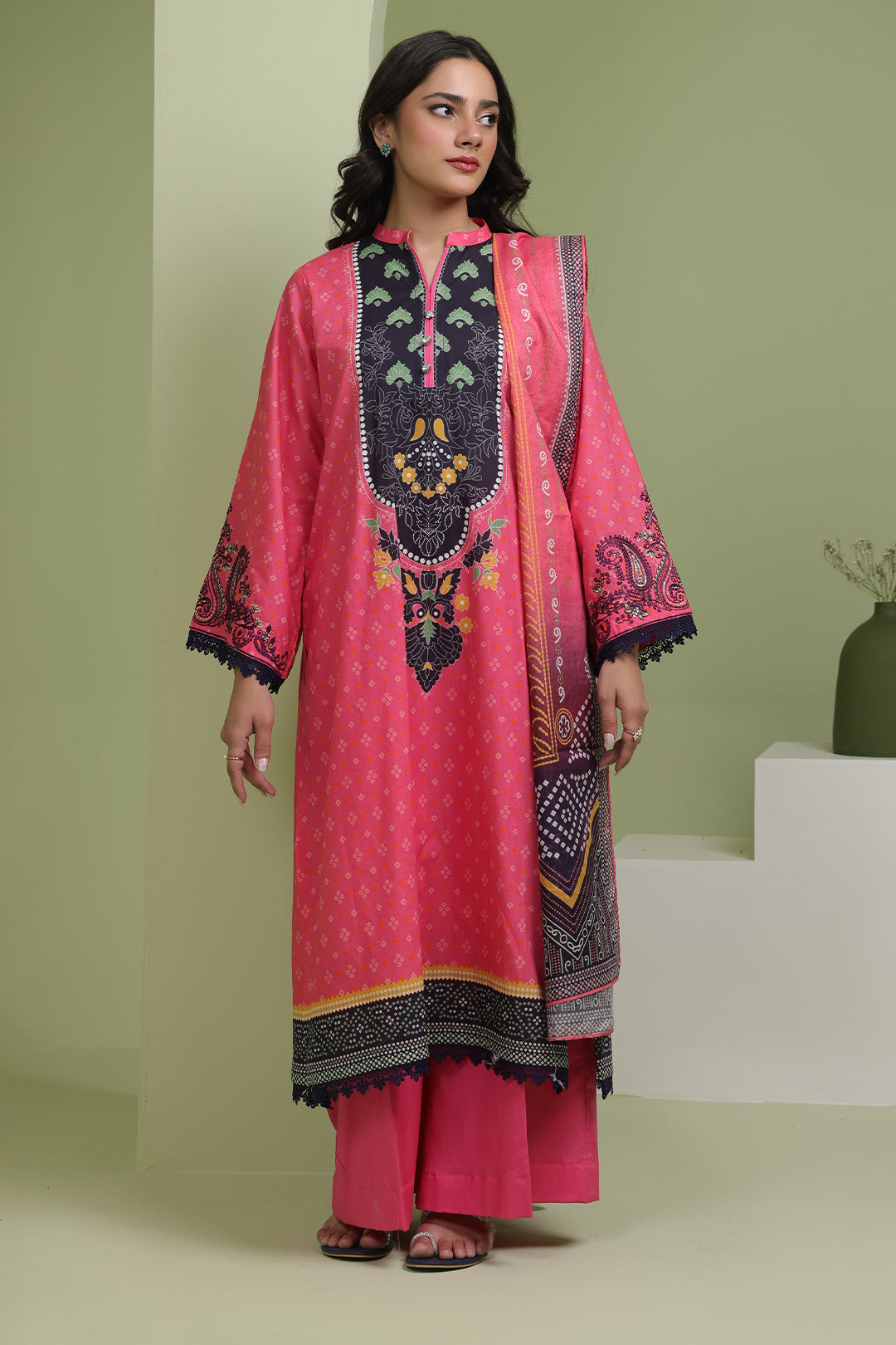 Zellbury | Unstitched 2 Piece Lawn | Embroidered Shirt Dupatta - 1171 -  Zellbury Women Essential Unstitched - Original Designer Dress - House of Maryam