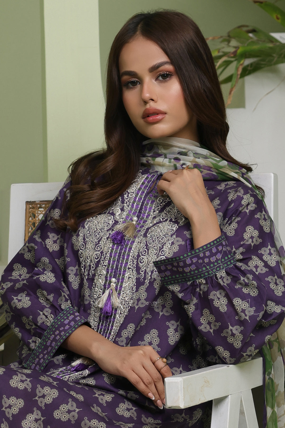 Zellbury | Unstitched 2 Piece Lawn | Embroidered Shirt Dupatta - 1695 -  Zellbury Women Essential Unstitched - Original Designer Dress - House of Maryam