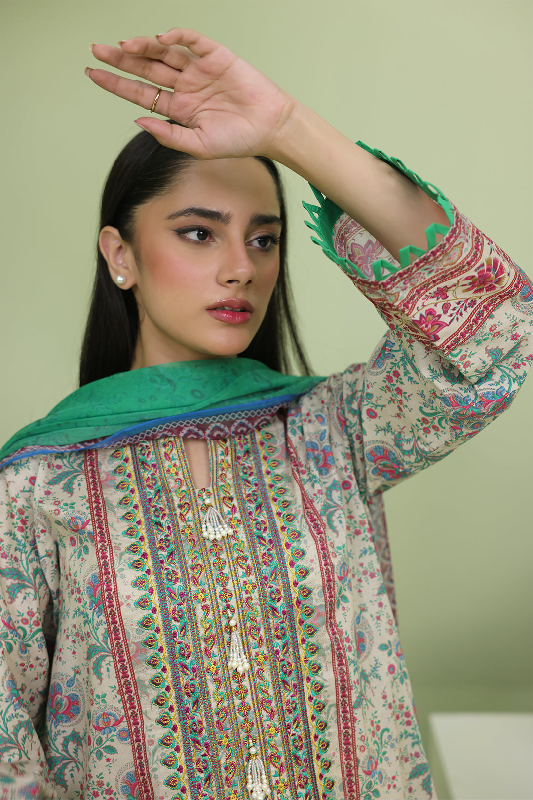 Zellbury | Unstitched 2 Piece Lawn | Embroidered Shirt Dupatta - 1714 -  Zellbury Women Essential Unstitched - Original Designer Dress - House of Maryam