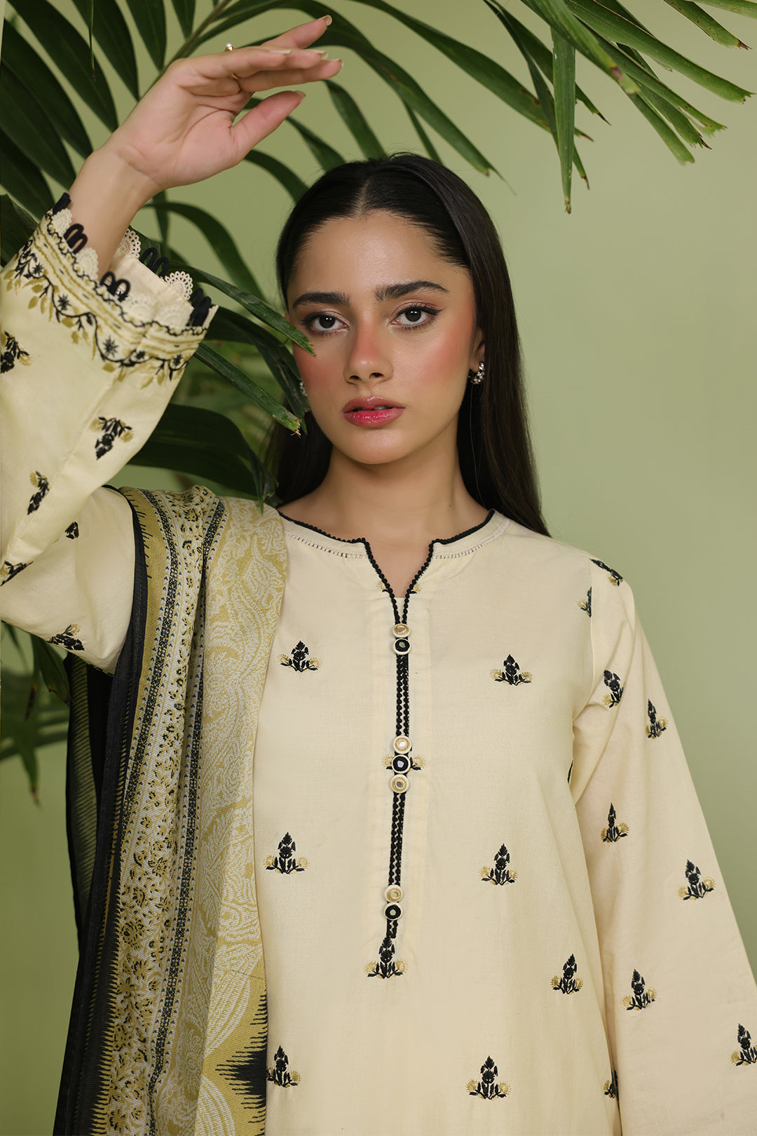 Zellbury | Unstitched 3 Piece Lawn | Embroidered Shirt Shalwar Dupatta - 1369 -  Zellbury Women Essential Unstitched - Original Designer Dress - House of Maryam