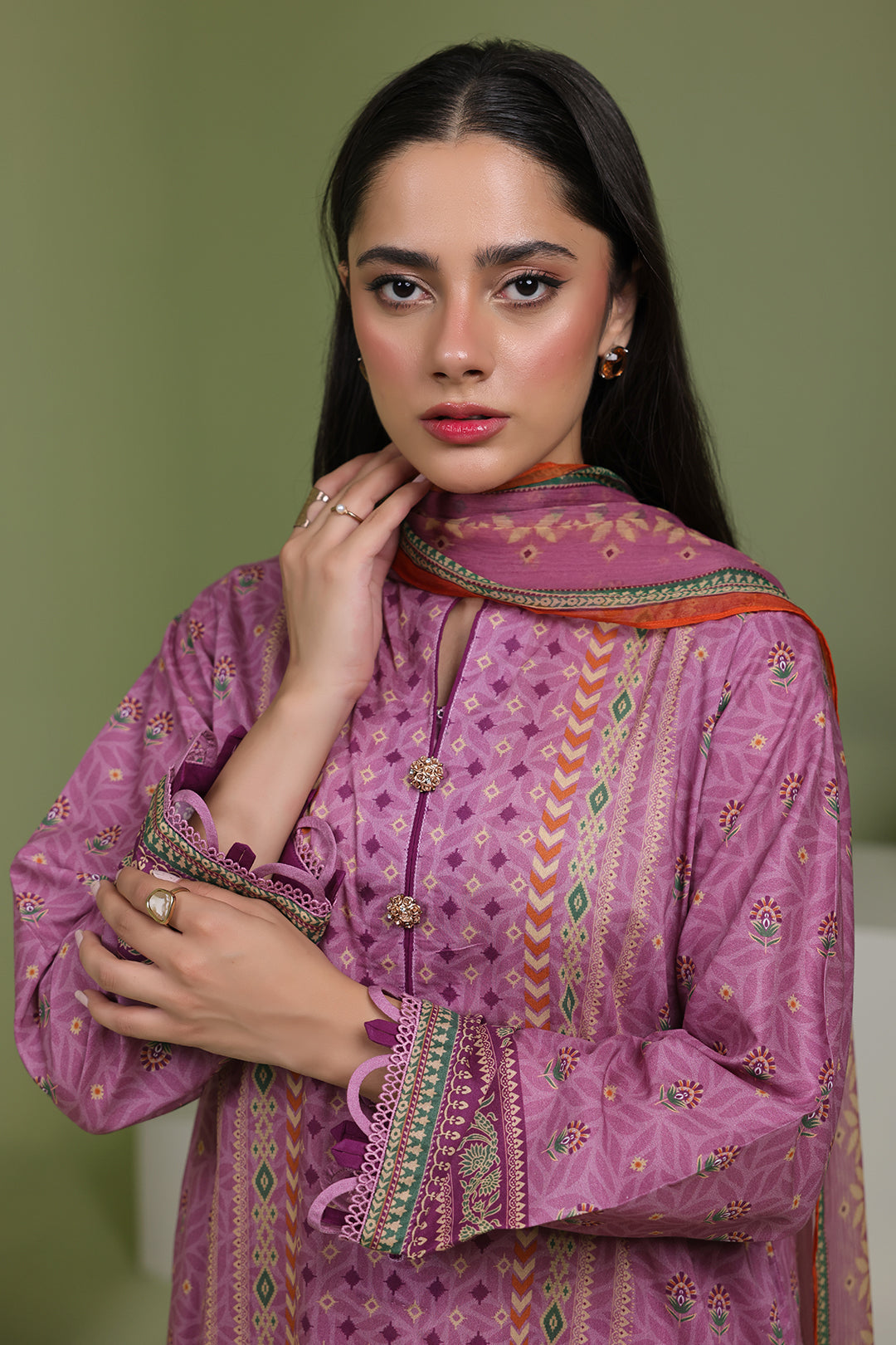 Zellbury | Unstitched 3 Piece Lawn | Shirt Shalwar Dupatta - 1718 -  Zellbury Women Essential Unstitched - Original Designer Dress - House of Maryam