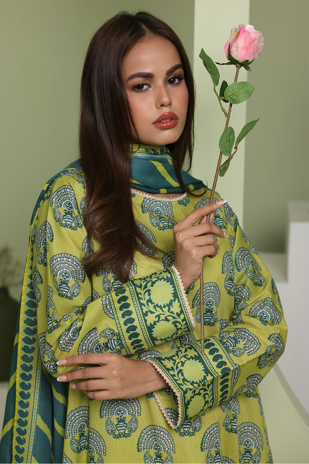 Zellbury | Unstitched 3 Piece Lawn | Shirt Shalwar Dupatta - 1720 -  Zellbury Women Essential Unstitched - Original Designer Dress - House of Maryam
