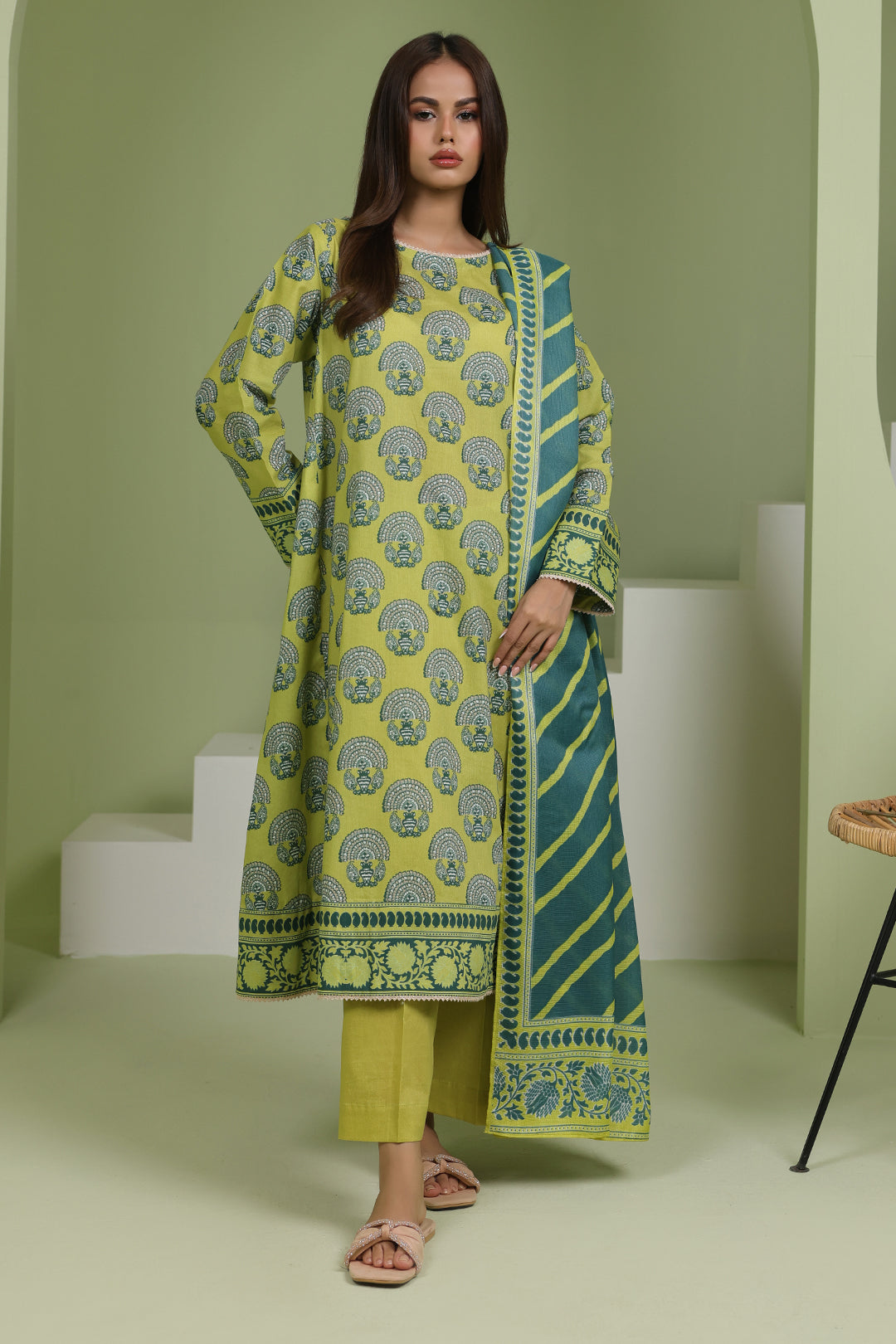Zellbury | Unstitched 3 Piece Lawn | Shirt Shalwar Dupatta - 1720 -  Zellbury Women Essential Unstitched - Original Designer Dress - House of Maryam