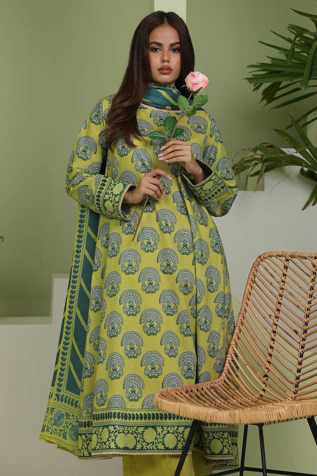 Zellbury | Unstitched 3 Piece Lawn | Shirt Shalwar Dupatta - 1720 -  Zellbury Women Essential Unstitched - Original Designer Dress - House of Maryam