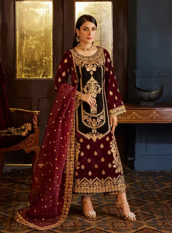 Zainab Chottani | Luxury Velvet Collection 23 | Ziba -  Zainab Chottani Formal - Original Designer Dress - House of Maryam