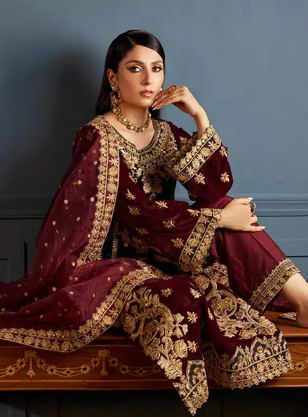 Zainab Chottani | Luxury Velvet Collection 23 | Ziba -  Zainab Chottani Formal - Original Designer Dress - House of Maryam