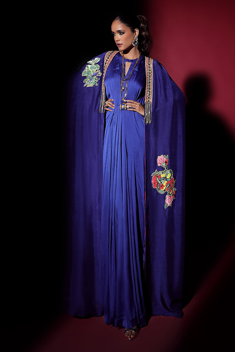 Wardha Saleem | Luxury Pret Fusion Wear | NOVA CAPE WITH DRAPE (2PC) -  Wardha Saleem Ladies Clothes - Original Designer Dress - House of Maryam