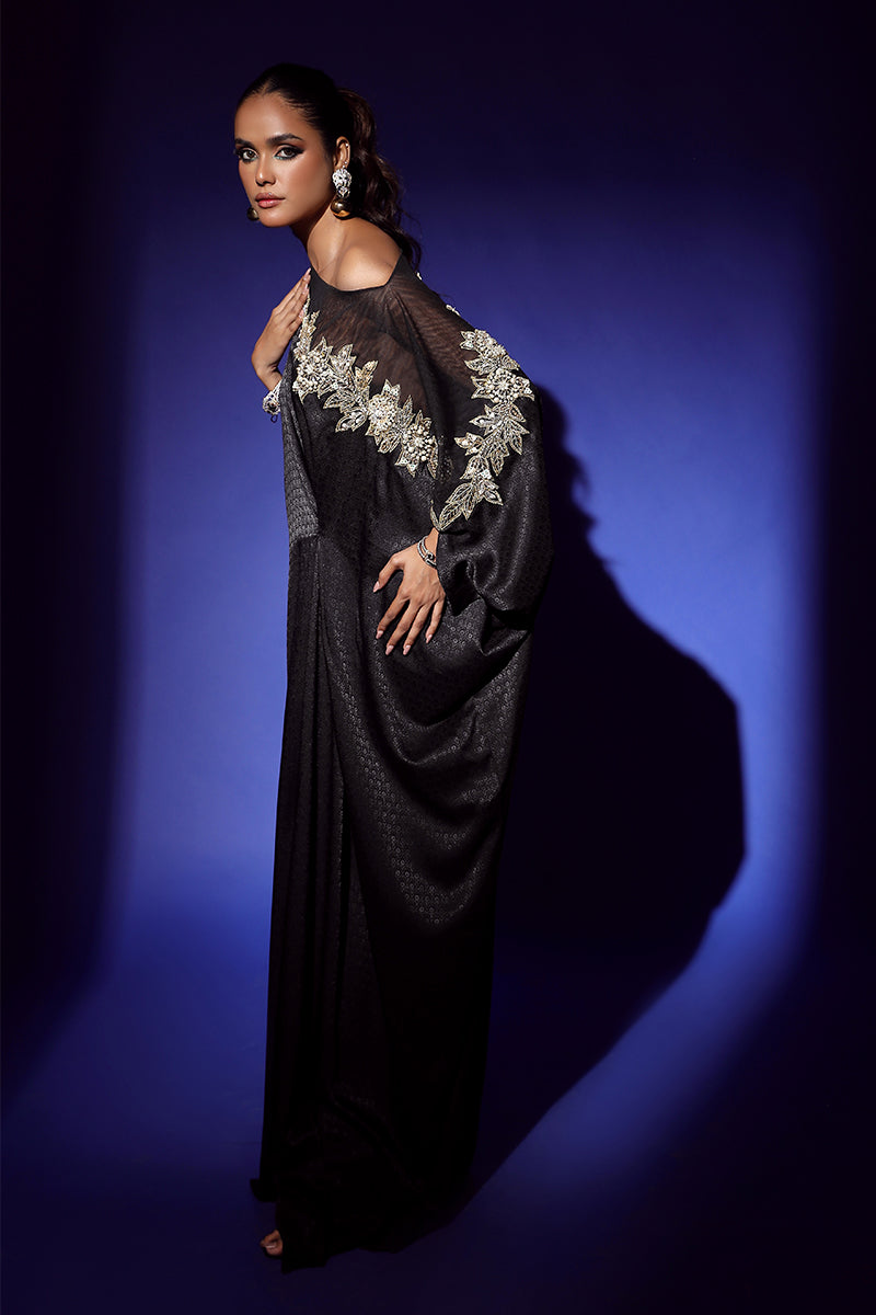 Wardha Saleem | Luxury Pret Fusion Wear | RAVEN DRAPE (1PC) -  Wardha Saleem Ladies Clothes - Original Designer Dress - House of Maryam