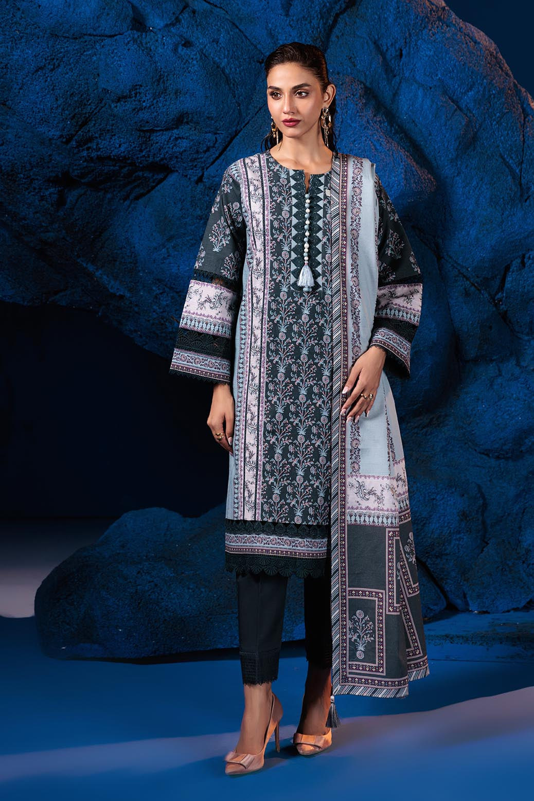 Bonanza Satrangi | Wet Weather 3 Pc (2W24P3P164) -  Bonanza Satrangi Unstitched - Original Designer Dress - House of Maryam