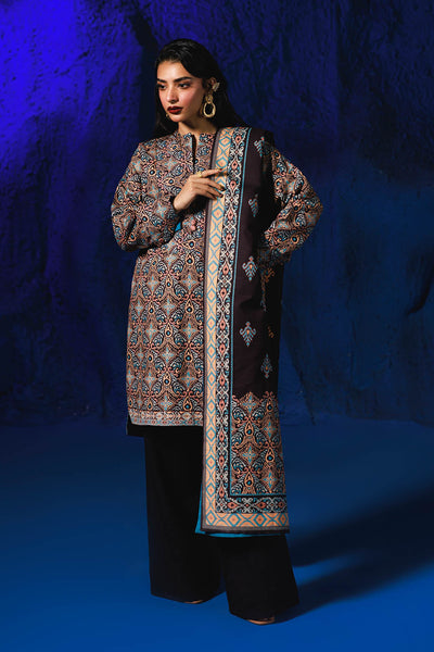Bonanza Satrangi | Graphite 3 Pc (2W24P3P345) -  Bonanza Satrangi Unstitched - Original Designer Dress - House of Maryam