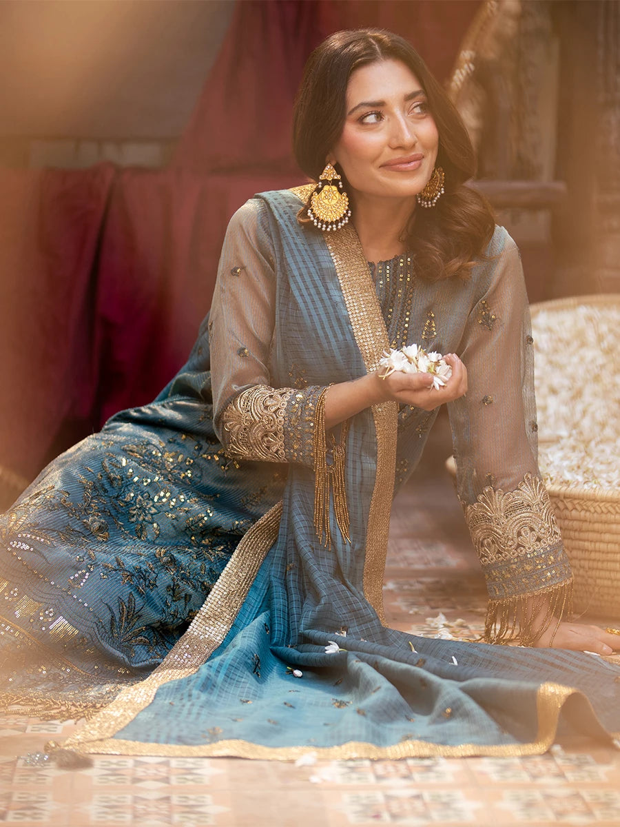 Salitex | Signature Festive Chiffon | SUNW6JI039UT -  Salitex Ladies Clothes - Original Designer Dress - House of Maryam