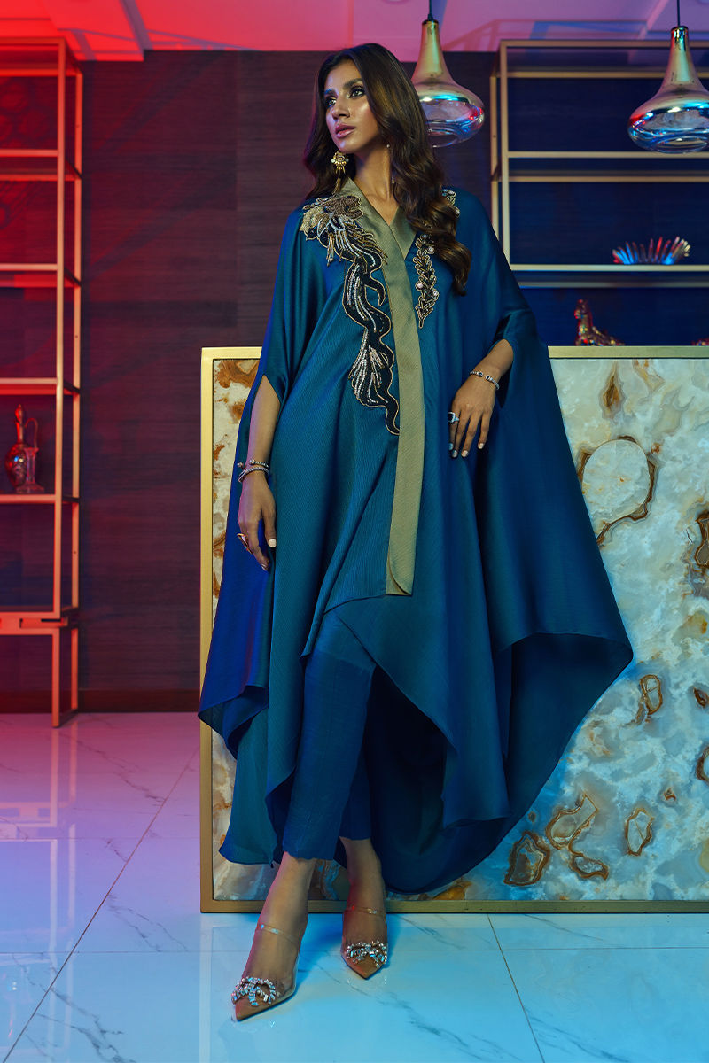 Wardha Saleem | Luxury Pret Fusion Wear | MIDNIGHT – FORMAL DRAPE -  Wardha Saleem Ladies Clothes - Original Designer Dress - House of Maryam