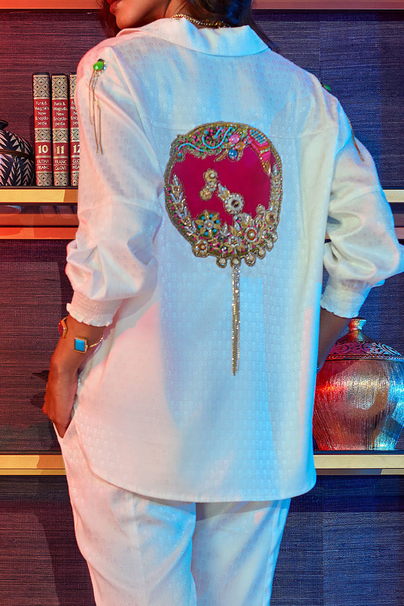 Wardha Saleem | Luxury Pret Fusion Wear | GOSSIP GIRL – WHITE CO-ORD SET -  Wardha Saleem Ladies Clothes - Original Designer Dress - House of Maryam