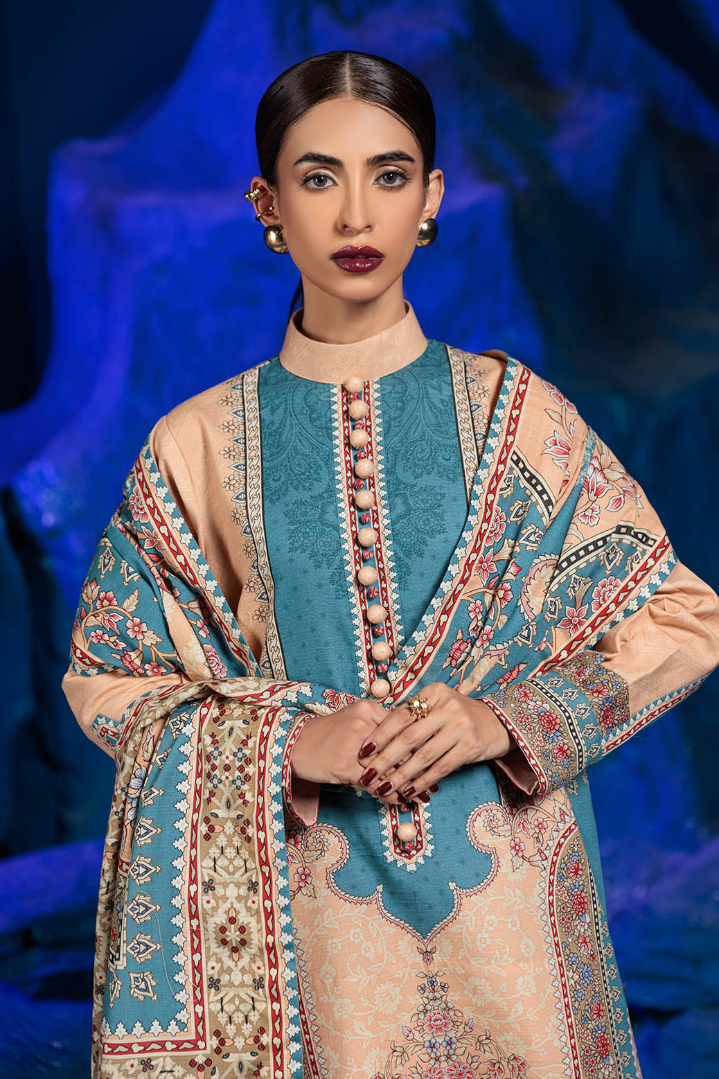 Bonanza Satrangi | Rehber 3 Pc (1W24P3P298) -  Bonanza Satrangi Unstitched - Original Designer Dress - House of Maryam